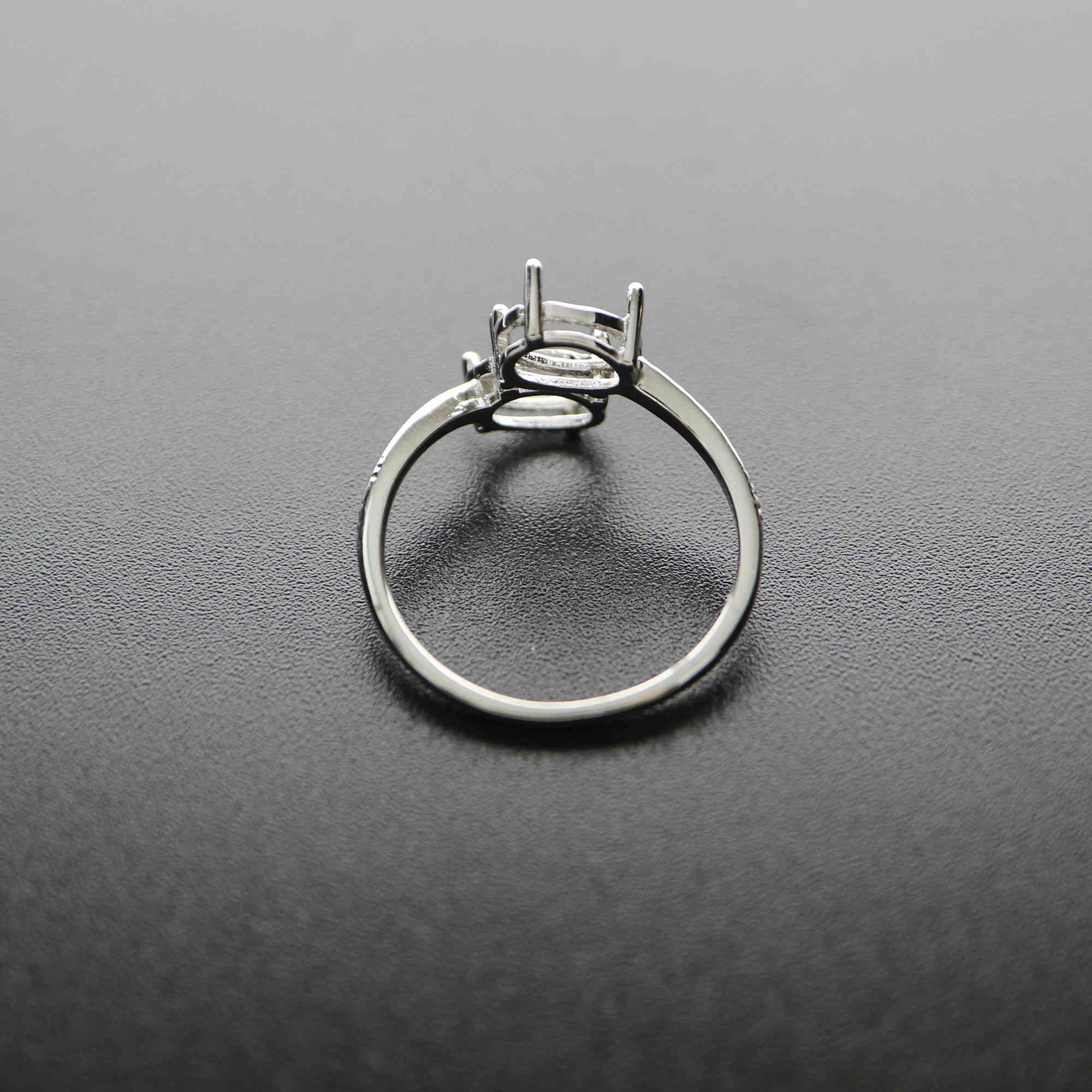 1Pcs 6X8MM Solid 925 Sterling Silver Double Oval Gemstone Bezel Prong Adjustable Ring Settings DIY Jewelry Supplies 1224017 - Click Image to Close